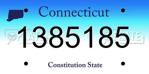 1385185 Connecticut License Plate
