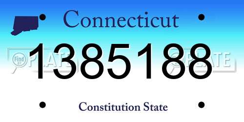 1385188 Connecticut License Plate