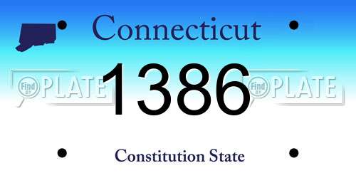 1386 Connecticut License Plate