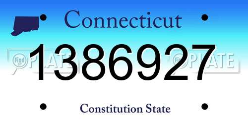 1386927 Connecticut License Plate