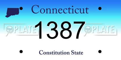 1387 Connecticut License Plate