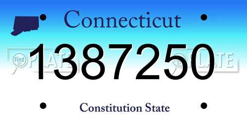 1387250 Connecticut License Plate