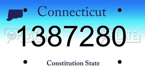 1387280 Connecticut License Plate