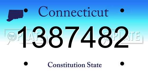 1387482 Connecticut License Plate
