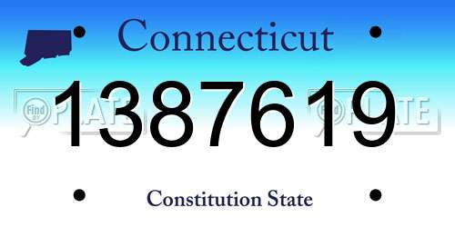 1387619 Connecticut License Plate