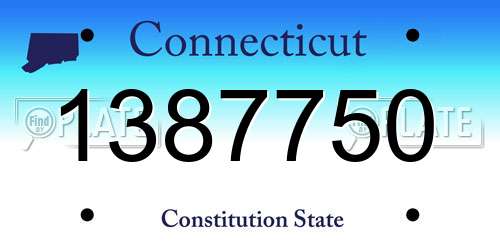 1387750 Connecticut License Plate
