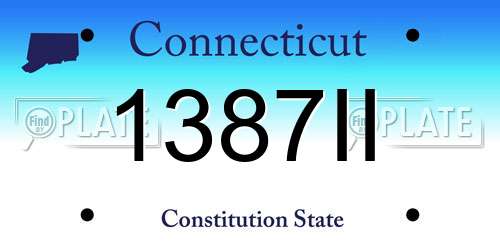 1387II Connecticut License Plate