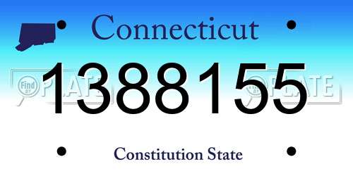 1388155 Connecticut License Plate