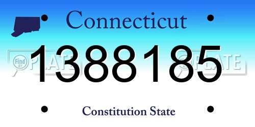 1388185 Connecticut License Plate