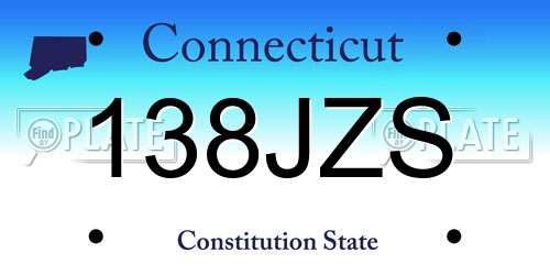 138JZS Connecticut License Plate