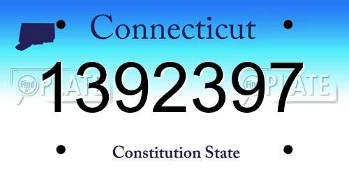 1392397 Connecticut License Plate