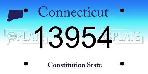 13954 Connecticut License Plate