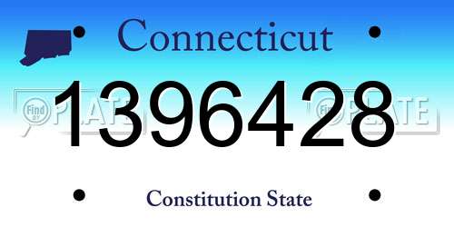 1396428 Connecticut License Plate