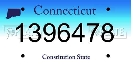 1396478 Connecticut License Plate