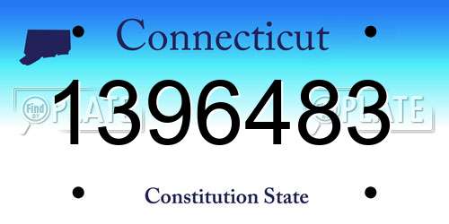 1396483 Connecticut License Plate