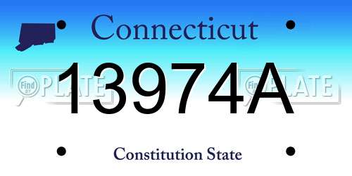 13974A Connecticut License Plate