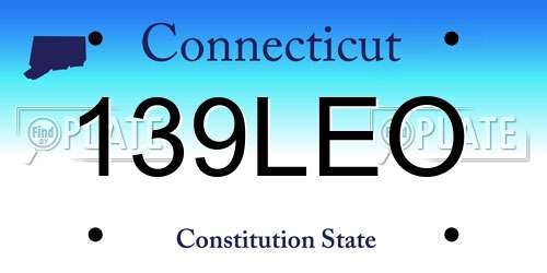 139LEO Connecticut License Plate