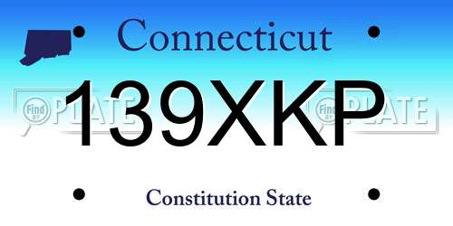 139XKP Connecticut License Plate