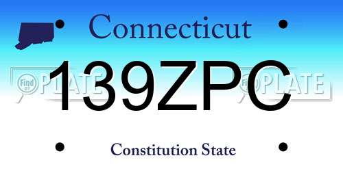139ZPC Connecticut License Plate