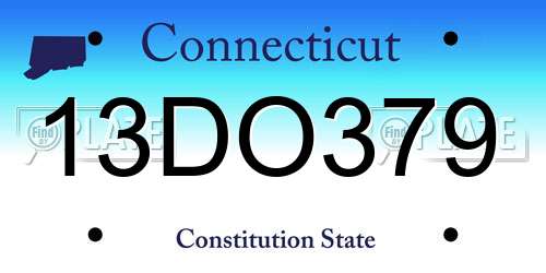 13DO379 Connecticut License Plate