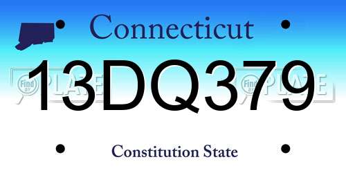 13DQ379 Connecticut License Plate