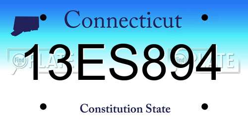 13ES894 Connecticut License Plate