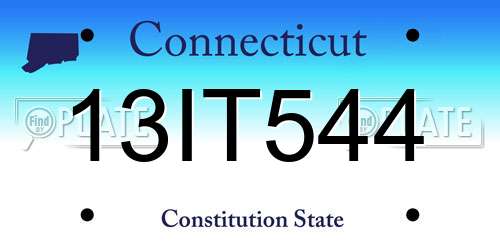 13IT544 Connecticut License Plate