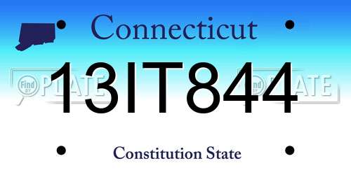 13IT844 Connecticut License Plate