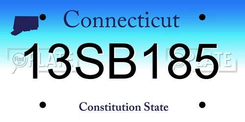13SB185 Connecticut License Plate