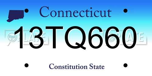 13TQ660 Connecticut License Plate