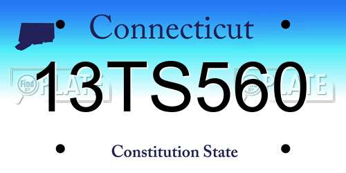 13TS560 Connecticut License Plate