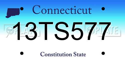 13TS577 Connecticut License Plate