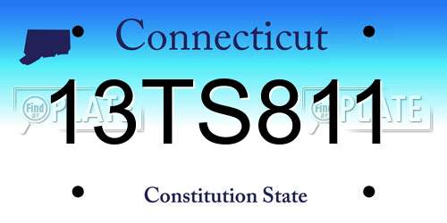 13TS811 Connecticut License Plate