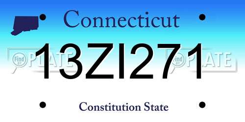 13ZI271 Connecticut License Plate