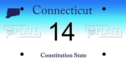 14 Connecticut License Plate