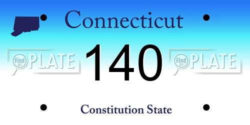 140 Connecticut License Plate