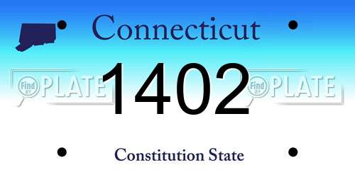 1402 Connecticut License Plate
