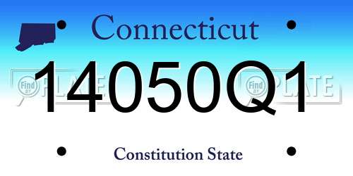 14050Q1 Connecticut License Plate