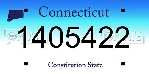 1405422 Connecticut License Plate