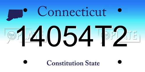 14054T2 Connecticut License Plate