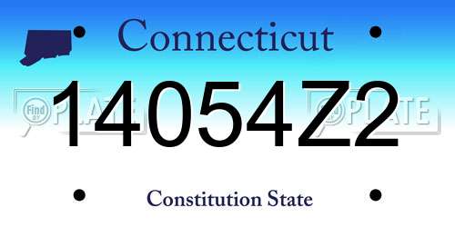 14054Z2 Connecticut License Plate
