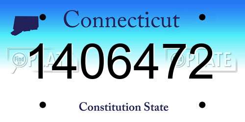 1406472 Connecticut License Plate