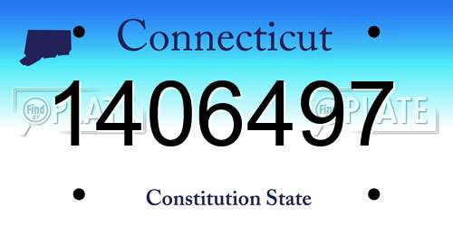 1406497 Connecticut License Plate