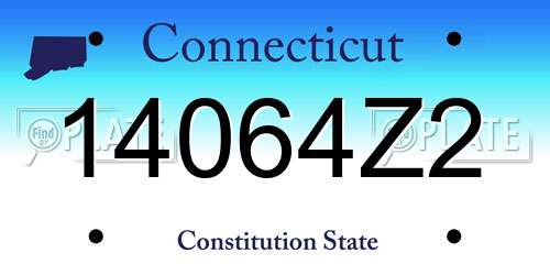 14064Z2 Connecticut License Plate