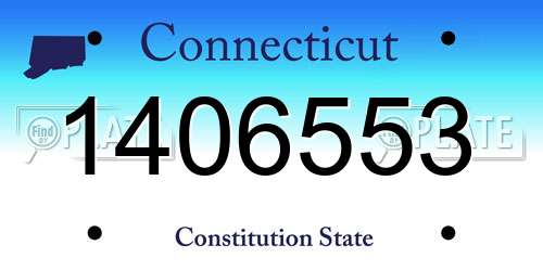 1406553 Connecticut License Plate
