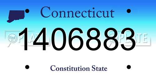 1406883 Connecticut License Plate