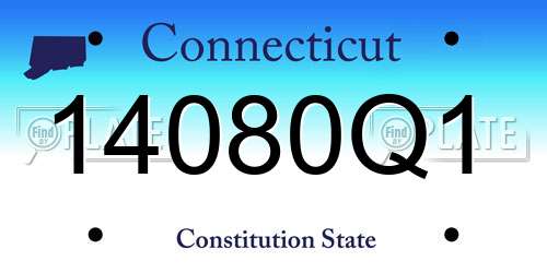 14080Q1 Connecticut License Plate