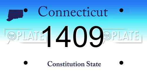 1409 Connecticut License Plate