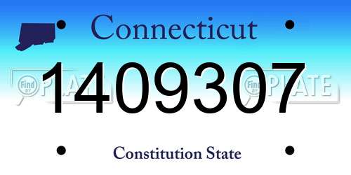 1409307 Connecticut License Plate
