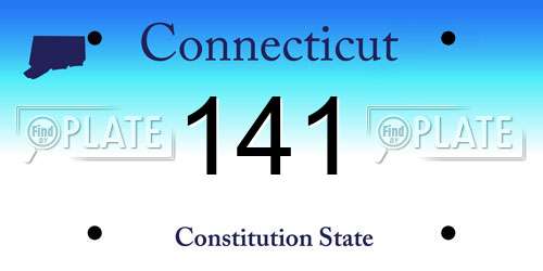 141 Connecticut License Plate